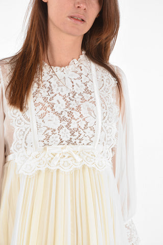 georgette lace details dress