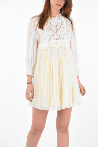 georgette lace details dress