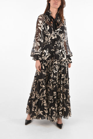 Floral Printed LADYBEETLE Tie Neck Dress