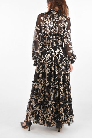 Floral Printed LADYBEETLE Tie Neck Dress