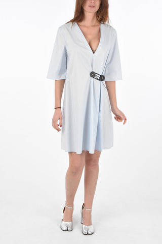 MM6 Flared V-neck Dress