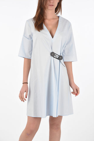 MM6 Flared V-neck Dress
