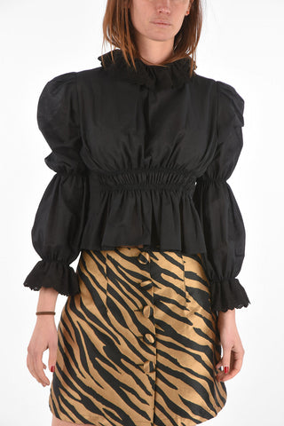 sangallo details MARGOT blouse with Ribbon Closure on the back