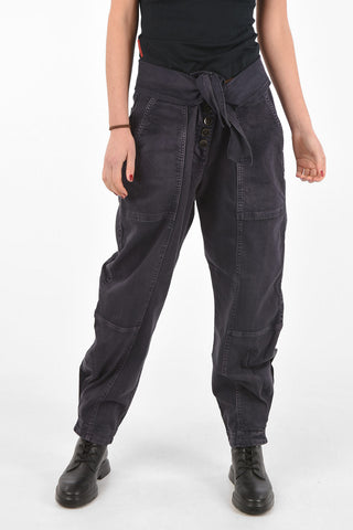 17cm Crop Crotch Jeans with Belt