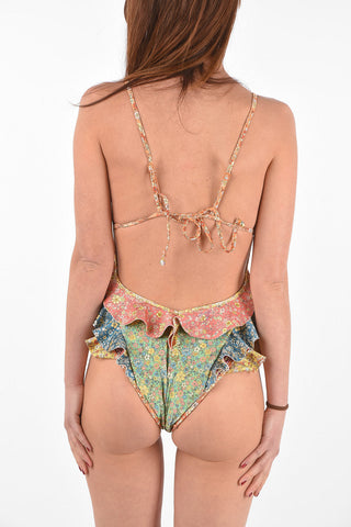 floral printed frilled CARNABY swimsuit
