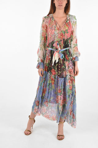 Floral Printed BELLITUDE Shirtdress with Belt