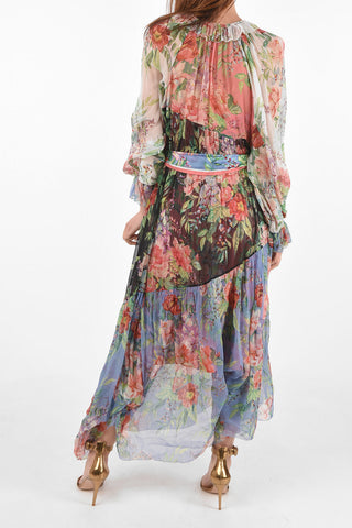 Floral Printed BELLITUDE Shirtdress with Belt