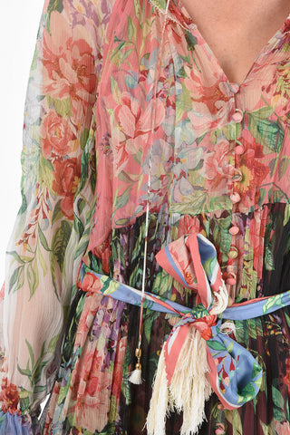 Floral Printed BELLITUDE Shirtdress with Belt