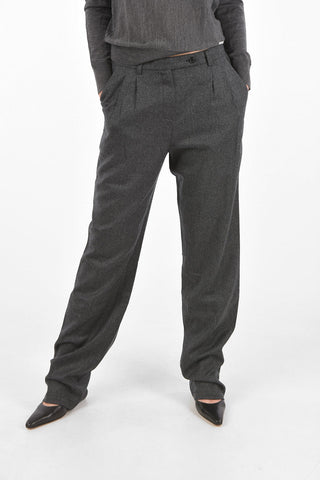 Pantalone a Vita Alta in Lana