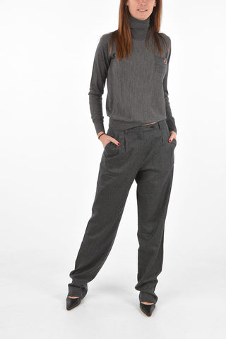 Pantalone a Vita Alta in Lana