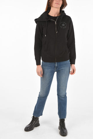 프린트 후드 스웨트셔츠