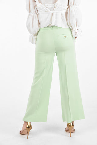Flared Pants with Pleat