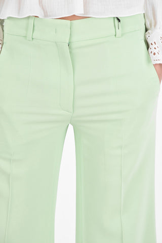 Flared Pants with Pleat