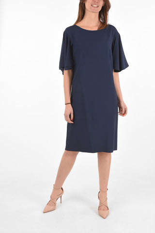 Knee Length Dress with Butterfly Sleeves