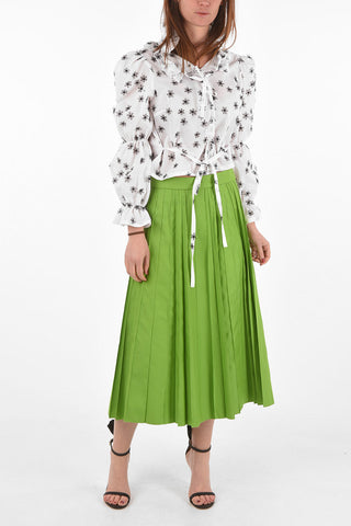 floral embroidered SERENA tie neck Blouse