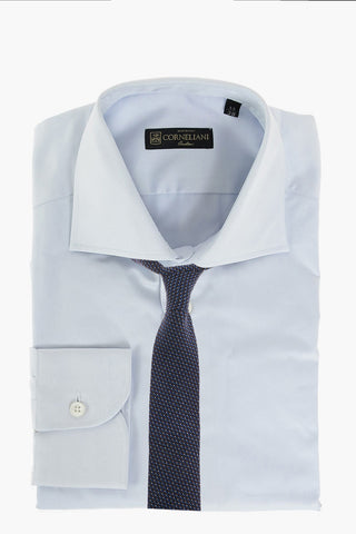 Twill Cotton Shirt with Standard Collar