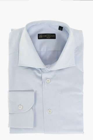 Twill Cotton Shirt with Standard Collar