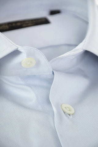 Twill Cotton Shirt with Standard Collar