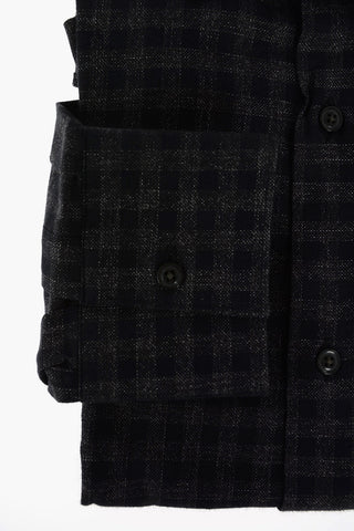 CC COLLECTION Shephard's Check Shirt with Standard Collar