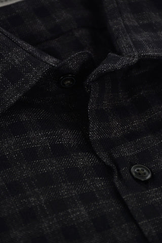 CC COLLECTION Shephard's Check Shirt with Standard Collar
