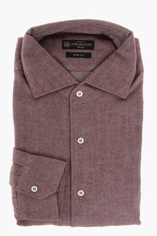 SLIM FIT Herringbone Cotton Shirt