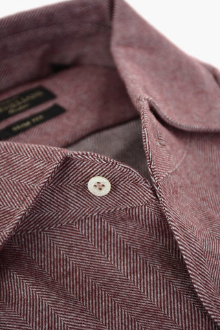 SLIM FIT Herringbone Cotton Shirt
