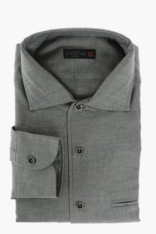 ID Twil Cotton Shirt with Standard Collar