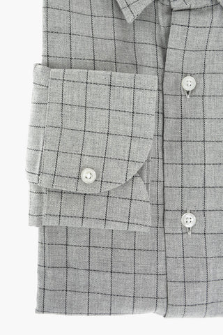 CC COLLECTION Windowpane Check Cotton Shirt