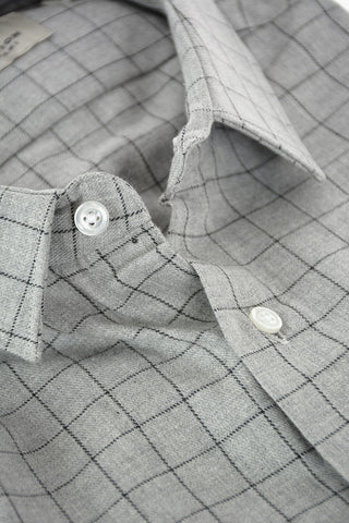 CC COLLECTION Windowpane Check Cotton Shirt