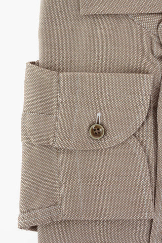 ID Hopsack Cotton Shirt with Embroidered Logo