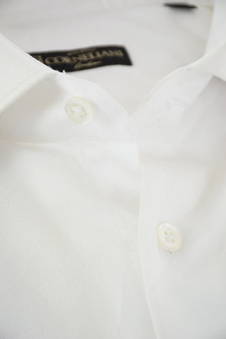Herringbone Cotton Shirt with Standard Collar