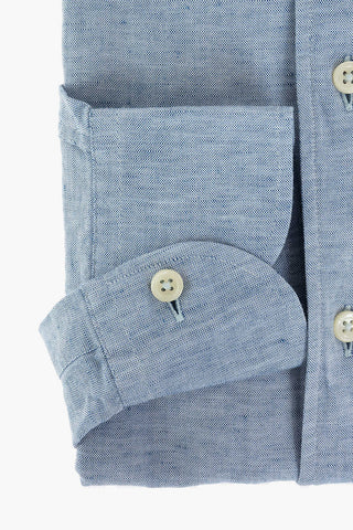 ID Fil à Fil Cotton Shirt with Breast-pocket