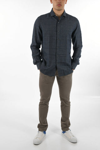 ID Camicia Popeline in Cotone con Logo Ricamato