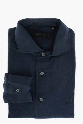 ID Camicia Popeline in Cotone con Logo Ricamato
