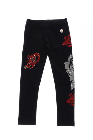 stretch cotton ROSE GIRL LEG leggings