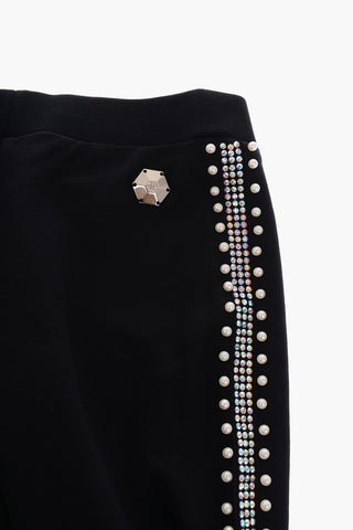 stretch cotton CRYSTAL jogger pants