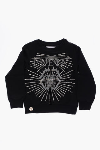 Felpa girocollo LS CRYSTAL in cotone stretch
