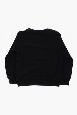 stretch cotton LS CRYSTAL crew-neck sweatshirt