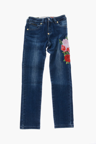 embroidered ANGIE skinny jeans