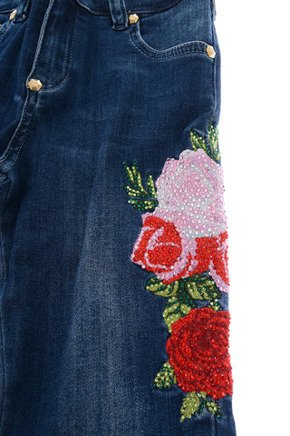 embroidered ANGIE skinny jeans