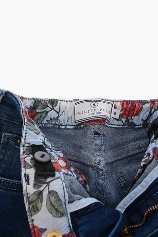 embroidered ANGIE skinny jeans