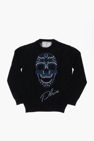 maglia girocollo LS PEYTON con strass