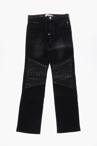 stretch denim BALOO slim fit jeans with studs