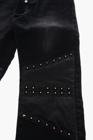 stretch denim BALOO slim fit jeans with studs