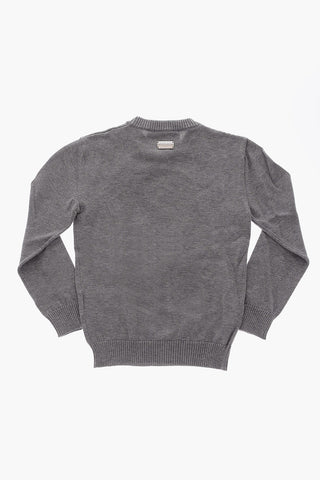 skull embroidered PEYTON crew-neck sweater