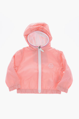 Nylon Statement Jacket with Hood