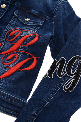 embroidered denim ALEXANDRA jacket