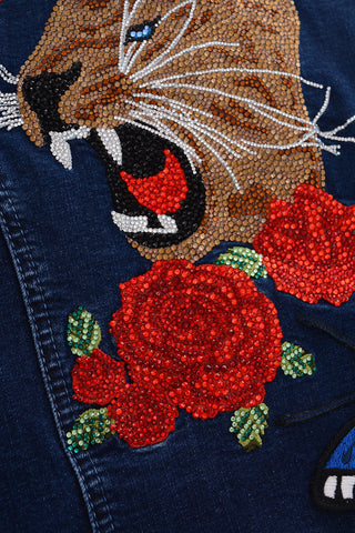 embroidered denim ALEXANDRA jacket