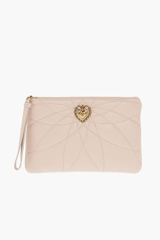 Nappa Wristlet Clutch DEVOTION with Jewel Logo