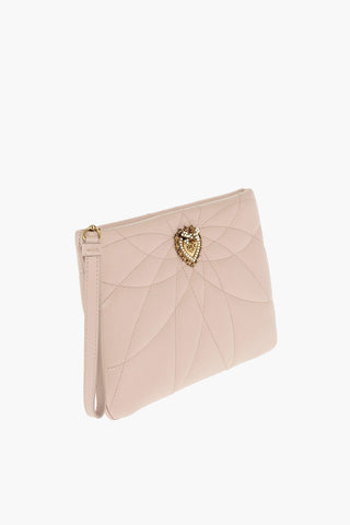 Nappa Wristlet Clutch DEVOTION with Jewel Logo